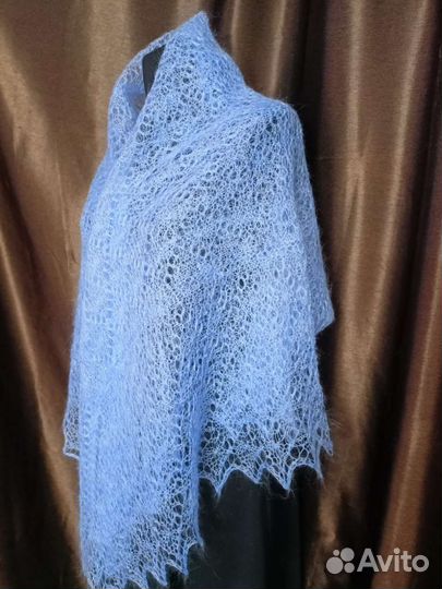 Пуховый платок шаль ручная работа