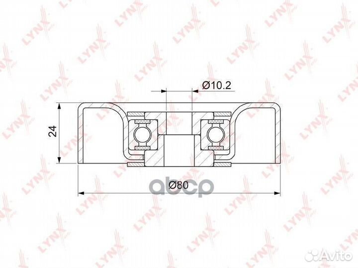 Ролик ремня приводного mitsubishi colt 02- PB53