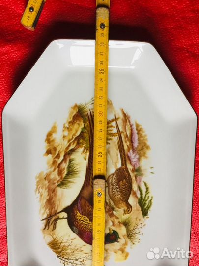 Limoges Франция сервиз под птицу фарфор 12+1