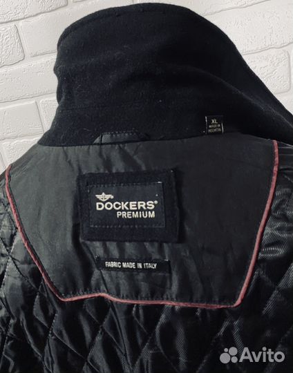 Dockers Mens Top Coat XL Black Wool