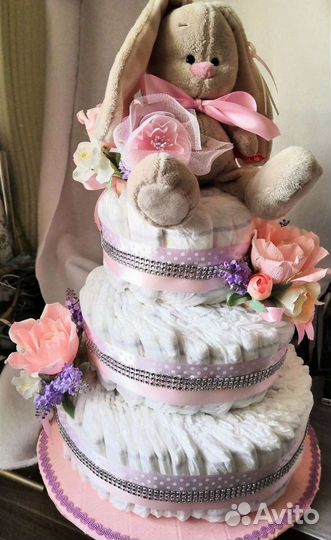 Торт из памперсов, подарок на выписку