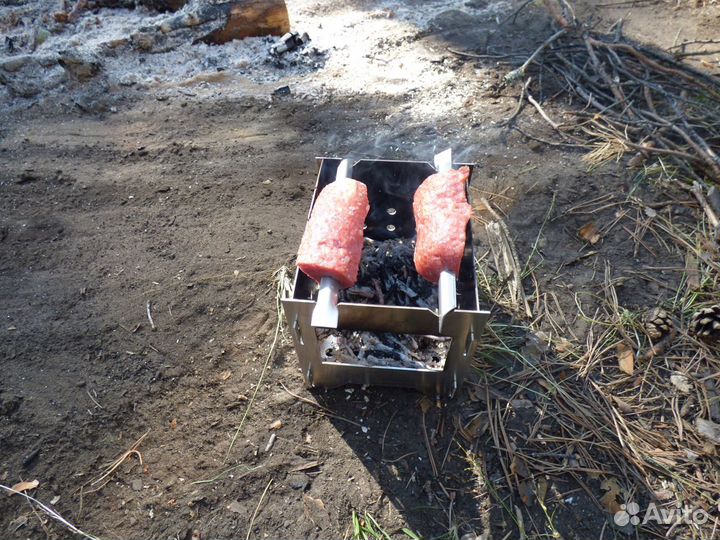 Печка - щепочница походная. Складная