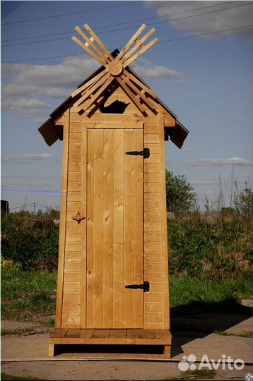 Дачный туалет деревянный KEY669