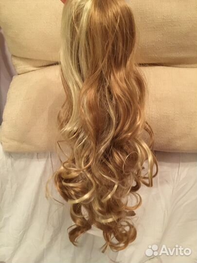 Шиньон хвост Новый 50см с мелированием