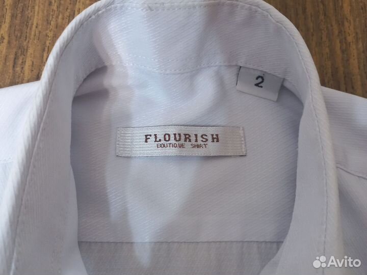 Рубашка на мальчика 7-8 лет, белая