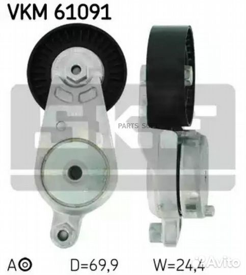 SKF VKM 61091 Натяжной ролик, поликлиновойремень