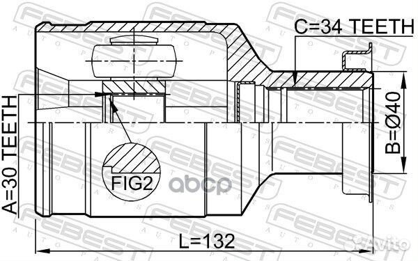 Шрус внутренний перед Febest 867 JC53017