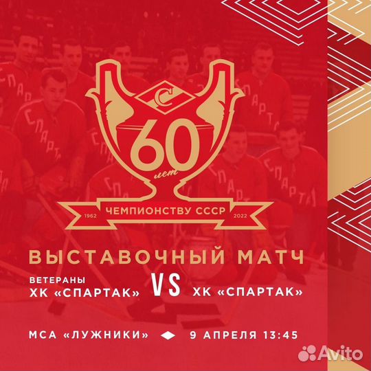 Игровой хоккейный свитер Спартак