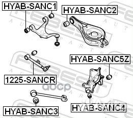 Рычаг задней подвески поперечный Hyundai Santa Fe