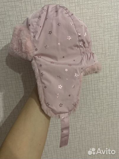 Шапка зимняя для девочки р 50-52