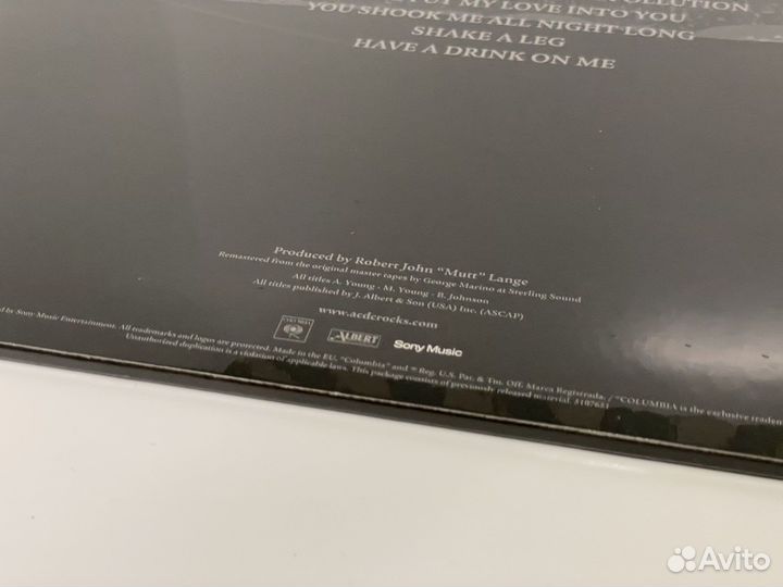 AC/DC - Back In Black (Новый винил)