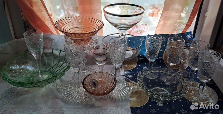 Салатник стекло хрусталь СССР