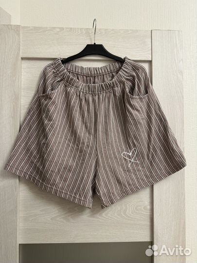 Пижама женская рубашка+шорты 56 размер