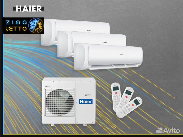Мульти сплит-системы на 3 комнатыHaier 3u24gs1era