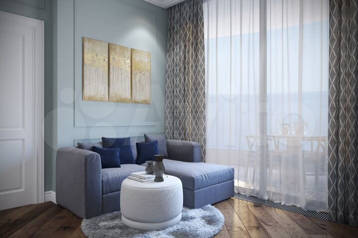 1-к. апартаменты, 60,1 м², 6/11 эт.