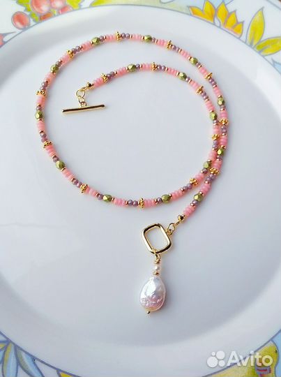 Колье бусы ожерелье из натурального коралла