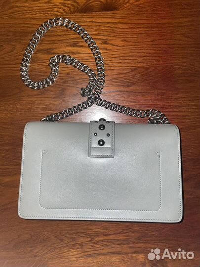 Сумка pinko натуральная кожа оригинал серая