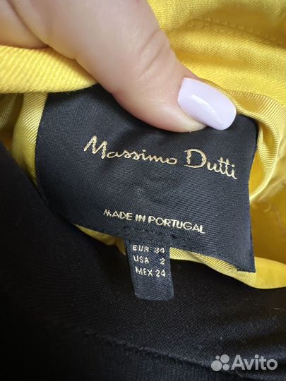 Massimo dutti жакет желтый лен