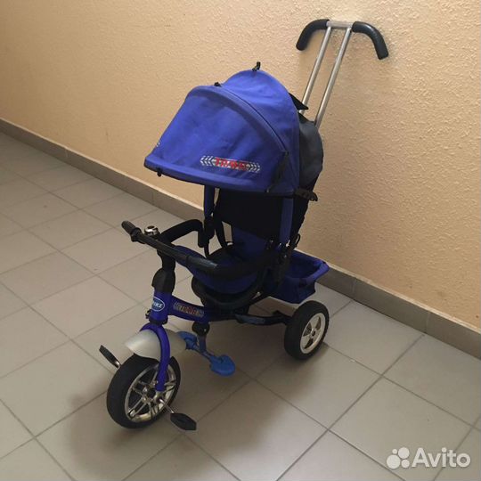 Детский трехколесный велосипед коляска