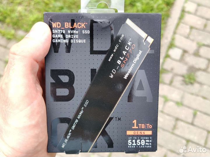 SSD WD Black sn770 1tb. новый запечатанный