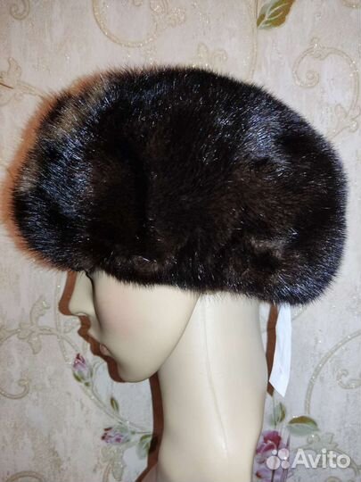 Берет женский норковый мягкий