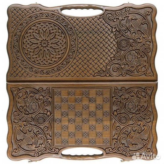 Нарды резные Сторона луны 60 х 60 см бук Армения 62494