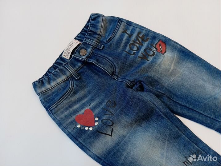Джинсы утеплённые для девочки 128 gloria