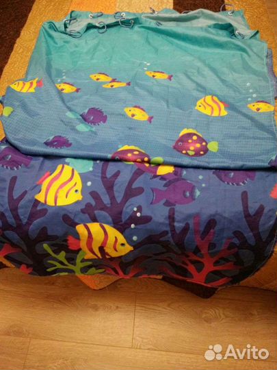 Шторка для ванной Aquarius, с рыбками