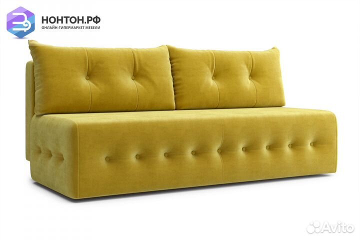 Диван еврокнижка Сити горчичный