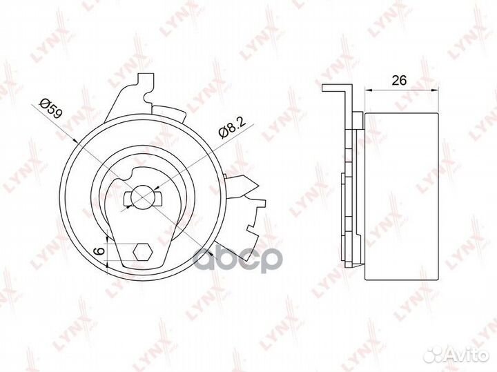 Ролик натяжителя ремня грм PB-1051 lynxauto