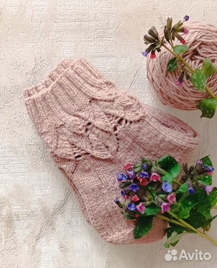 Летние вязаные носочки ручной работы из хлопка