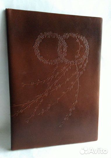 Свадебная папка адрес кожаная