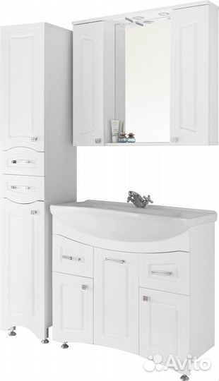 Шкаф-пенал Vod-Ok Адам 35 L, белый