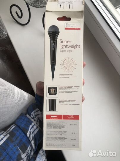 Проводной микрофон Philips 25 mm diaphragm