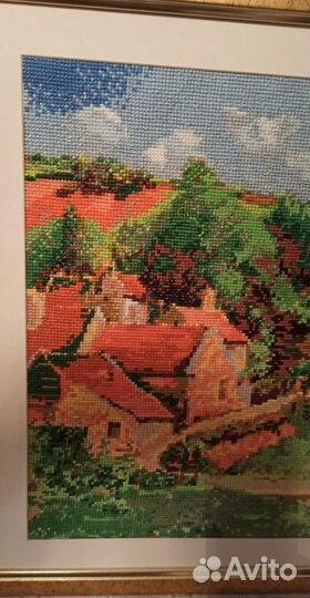Картина вышитая крестиком, ручная работа