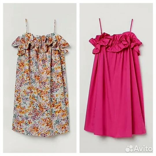 Платья сарафаны H&M в цветочек и розовые, XS/S/M/L
