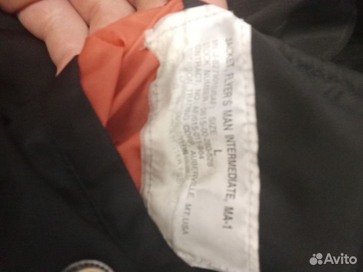 Бомбер ma 1 черный