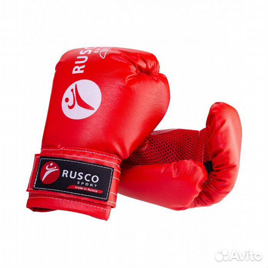 Детские боксерские перчатки Rusco 6 унц красные