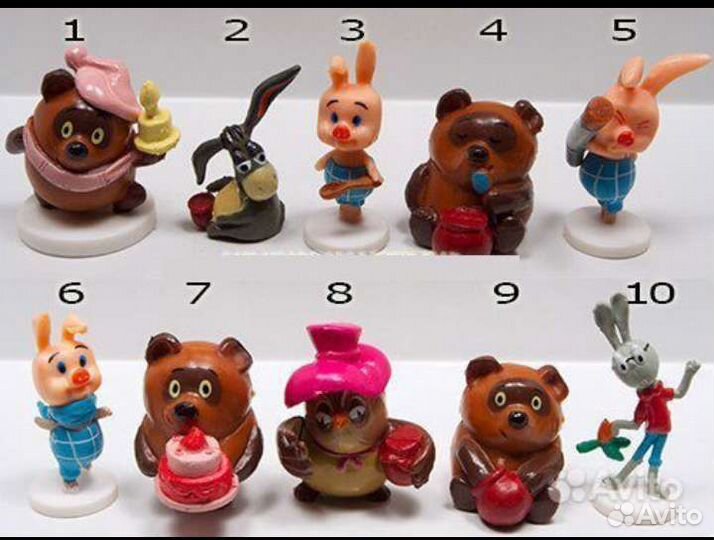 Love is, Винни, Калимеро, Ино, игрушки из киндеров