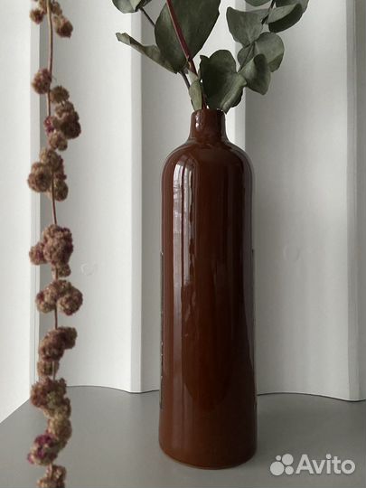 Ваза для сухоцветов, бутыль коллекционная