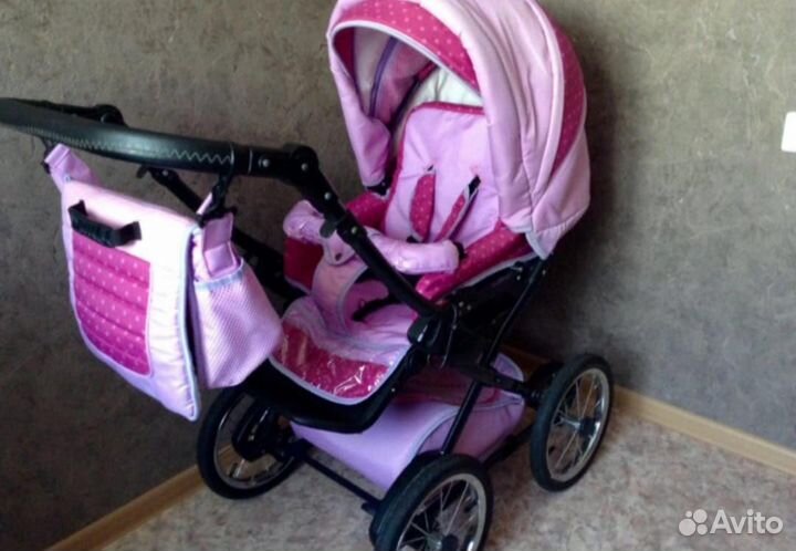 Коляска 2 в 1 Riko blanca. Доставка бесплатно