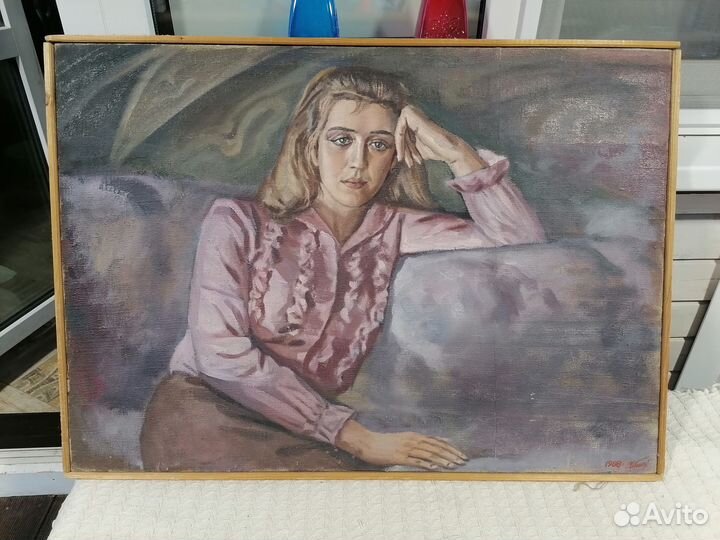 Картина маслом на холсте СССР. Размер 86*60
