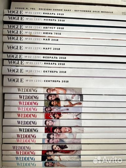 Журналы Vogue Россия и Италия, журналы Wedding