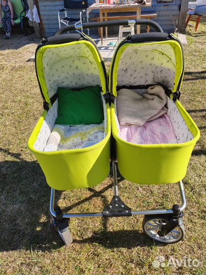 Коляска для двойни emmaljunga double monkey