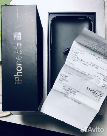 Коробка от iPhone 3g S с чеком