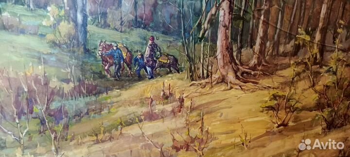 Картина бумага, гуашь