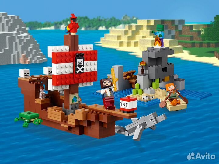 Конструктор Minecraft Приключения на корабле 11170