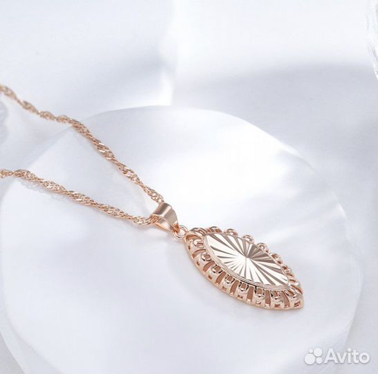 Комплект серьги + кольцо + цепочка