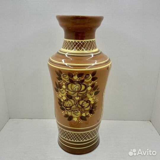 Ваза кермаическая большая СССР 44см с росписью