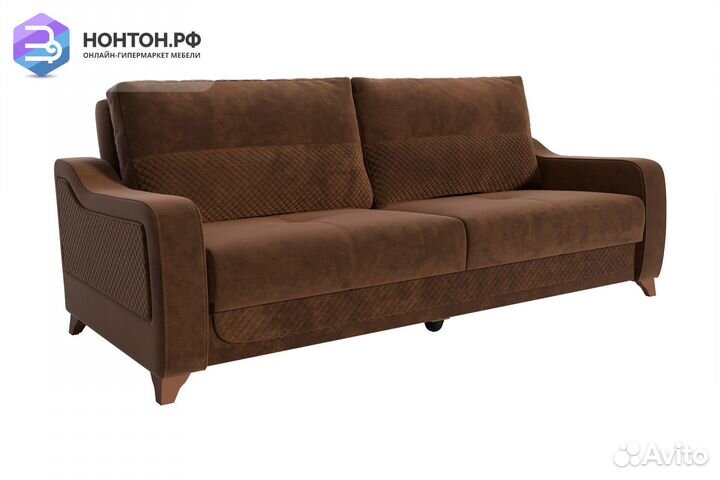 Диван книжка Дуглас 3-х местный коричневый